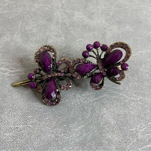 Vibrant Purple Butterfly Hair Clip